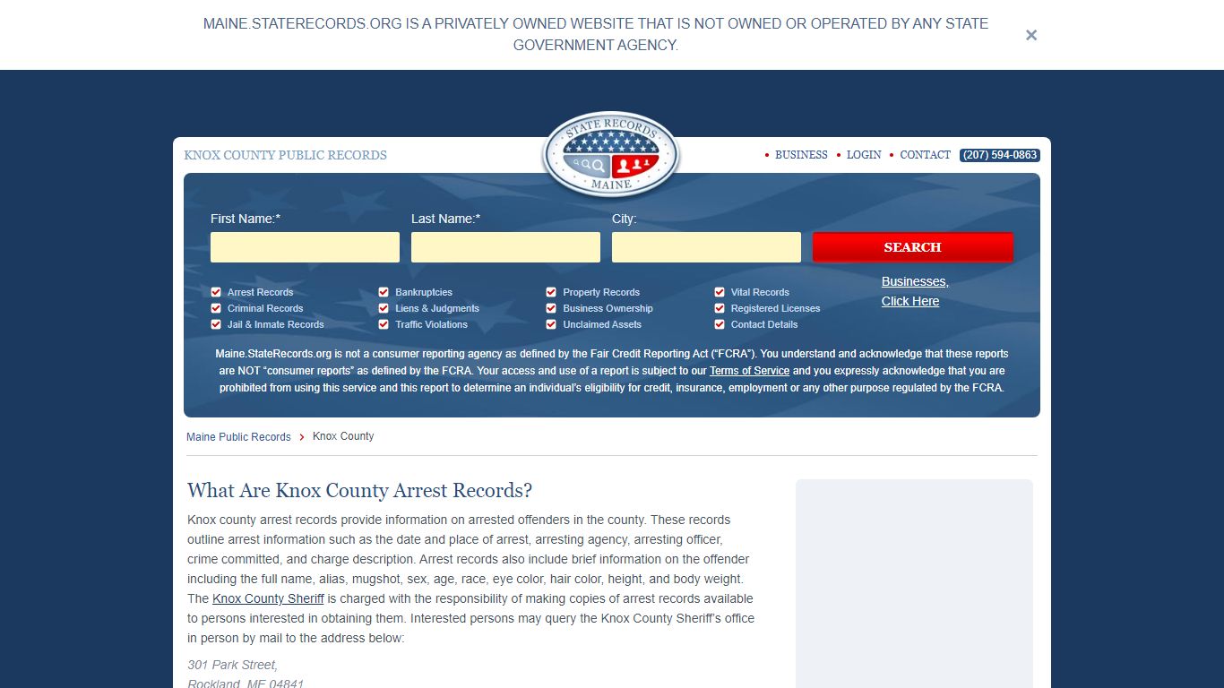 Knox County Arrest, Court, and Public Records